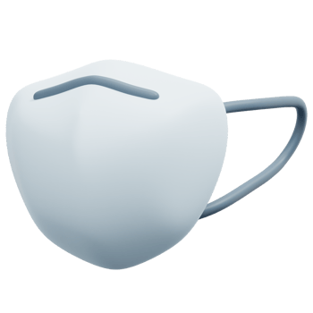 respirator mask 3d render icon illustration png