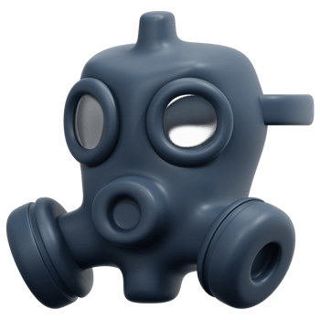 gas mask 3d render icon illustration png