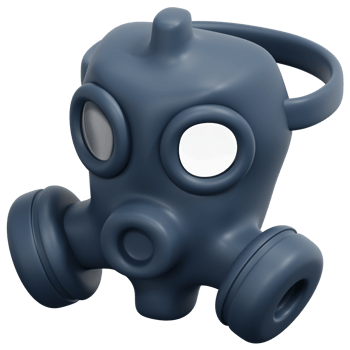 gas mask 3d render icon illustration png