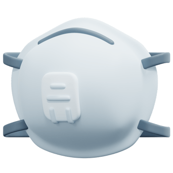 respirator mask 3d render icon illustration png