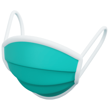 medical mask 3d render icon illustration png