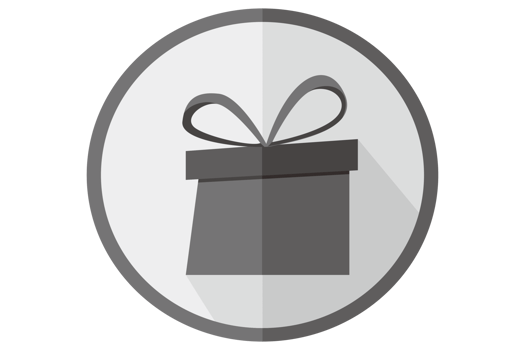 Flat Gift Box icon With Transparent Background png