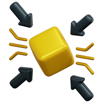 centralized 3d render icon illustration png