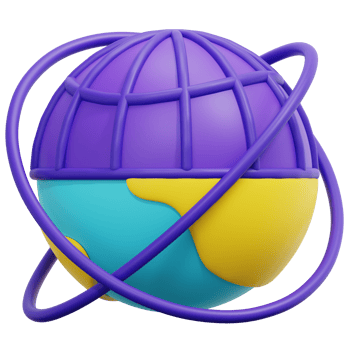 world 3d render icon illustration png