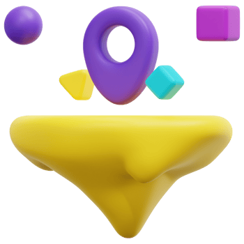 land 3d render icon illustration png