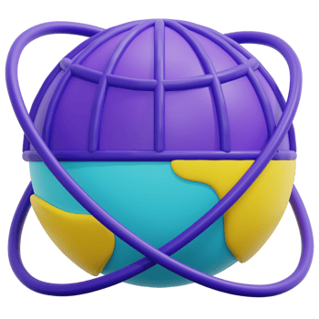 world 3d render icon illustration png