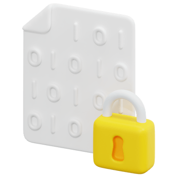 encrypted 3d render icon illustration png