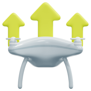 take off 3d render icon illustration png