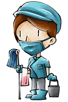 Children cartoon worker character PNG illustration chalk style