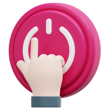 button 3d render icon illustration png