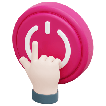 button 3d render icon illustration png
