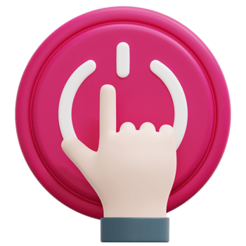 button 3d render icon illustration png