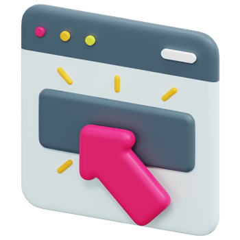 click 3d render icon illustration png