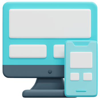 responsive design 3d render icon illustration png