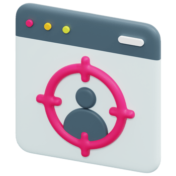 target audience 3d render icon illustration png