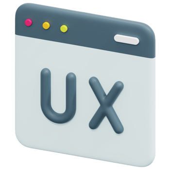 ux design 3d render icon illustration png