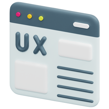 ux interface 3d render icon illustration png