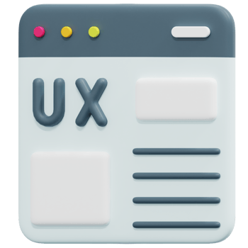 ux interface 3d render icon illustration png
