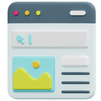 web design 3d render icon illustration png