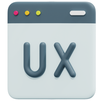 ux design 3d render icon illustration png