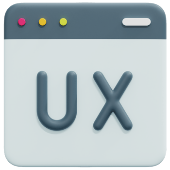ux design 3d render icon illustration png