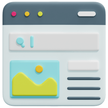 web design 3d render icon illustration png