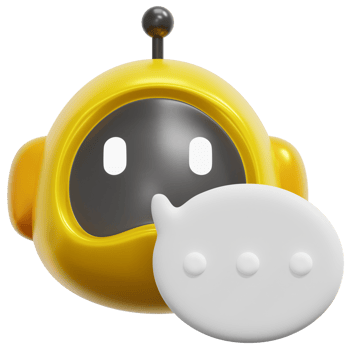 chatbot 3d render icon illustration png