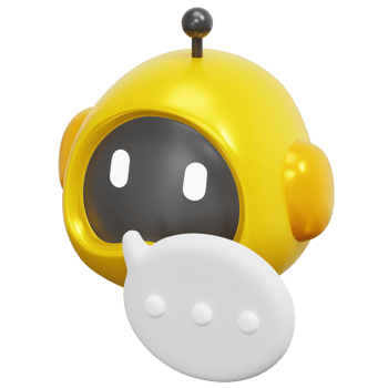 chatbot 3d render icon illustration png