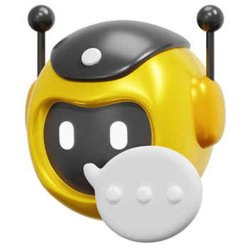 chatbot 3d render icon illustration png