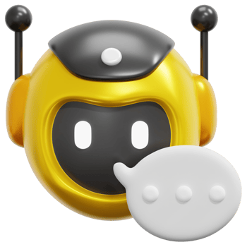 chatbot 3d render icon illustration png