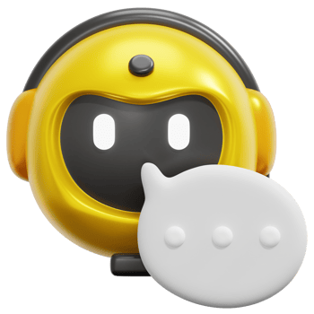 chatbot 3d render icon illustration png