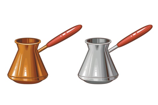 Cezve Coffee Maker for Turkish coffee vector