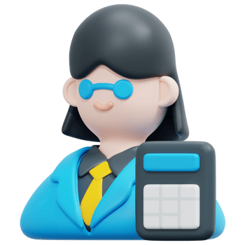 accountant 3d render icon illustration png