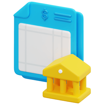 bank statement 3d render icon illustration png