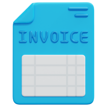 invoice 3d render icon illustration png