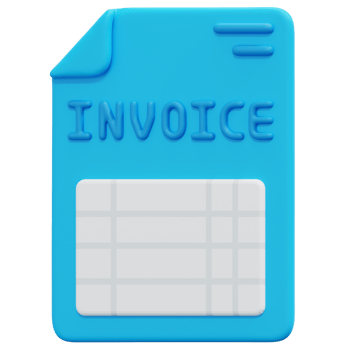 invoice 3d render icon illustration png