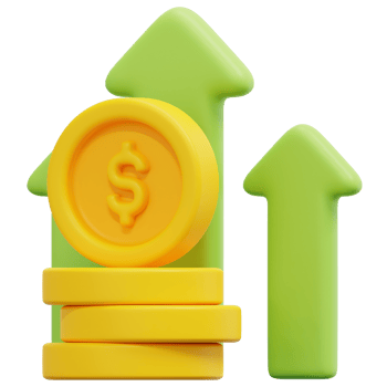 revenue 3d render icon illustration png