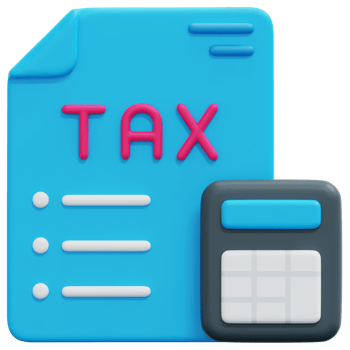 taxes 3d render icon illustration png