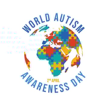 World autism awareness day concept design vector