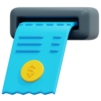 bill 3d render icon illustration png