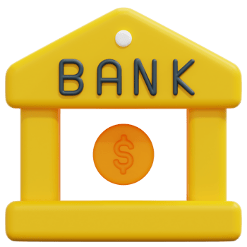 banking 3d render icon illustration png