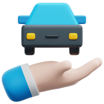 car 3d render icon illustration png