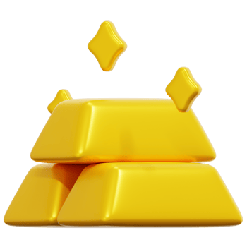 gold 3d render icon illustration png