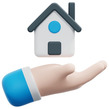 housing 3d render icon illustration png