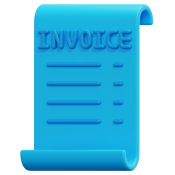 invoice 3d render icon illustration png