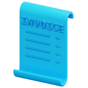 invoice 3d render icon illustration png