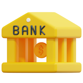 banking 3d render icon illustration png