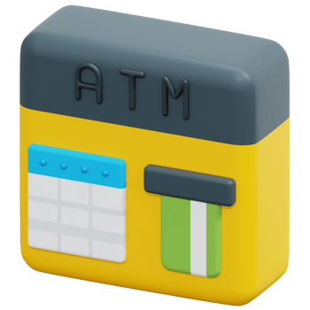atm 3d render icon illustration png
