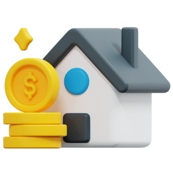 mortgage 3d render icon illustration png