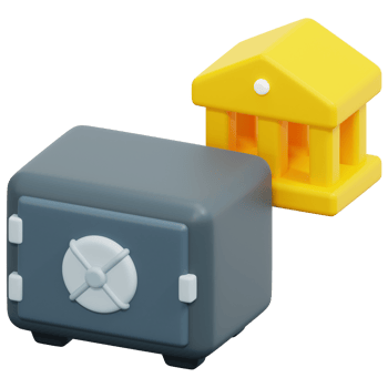 safe box 3d render icon illustration png